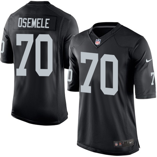 Men's Limited Kelechi Osemele Nike Jersey Black Home - #70 NFL Oakland Raiders